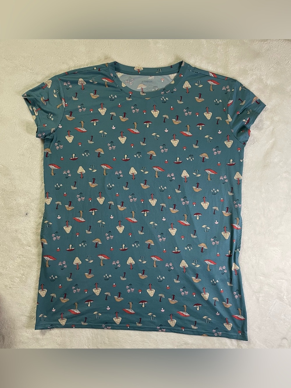 Joyspun Mushroom Print Nightgown with Pockets size XL